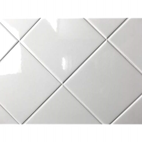 152x152mm White Gloss Ceramic Wall Tile, Large Square White Floor Tiles