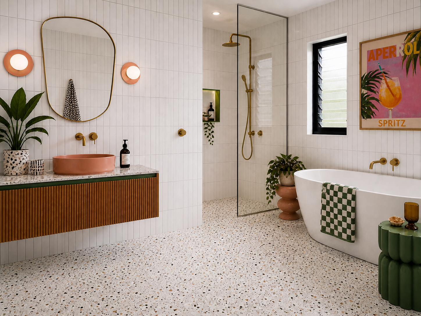 Terrazzo Floor in a bathroom