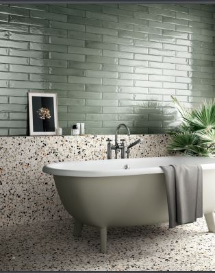 Terrazzo Floor in a bathroom