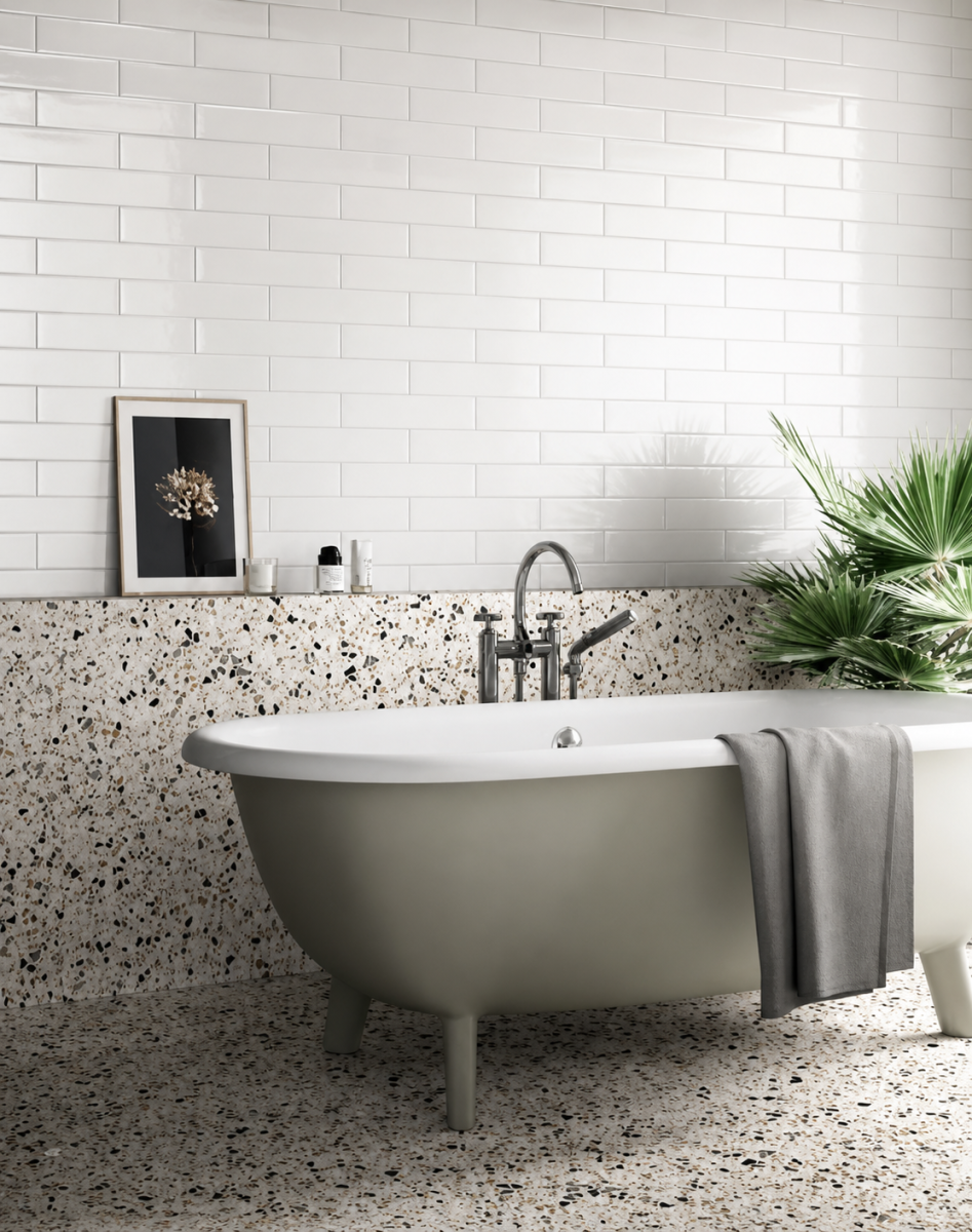 Terrazzo Floor in a bathroom