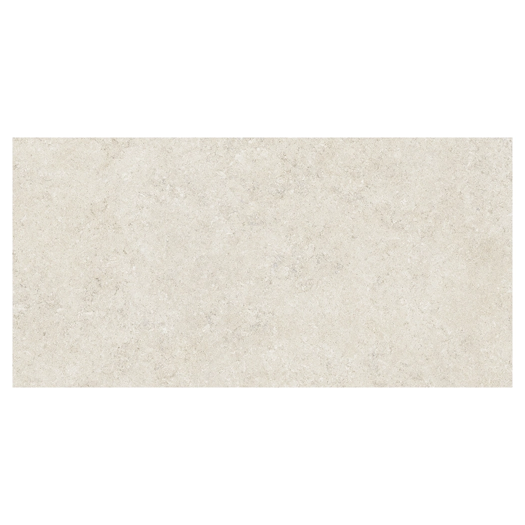 Vinci Desert plain porcelain wall tile in warm beige stone look