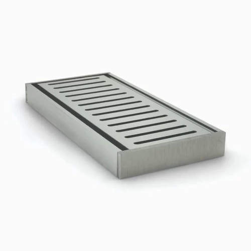 21mm Ezy Flow Heel Guard Grate Brushed Silver 5600mm Standard Length