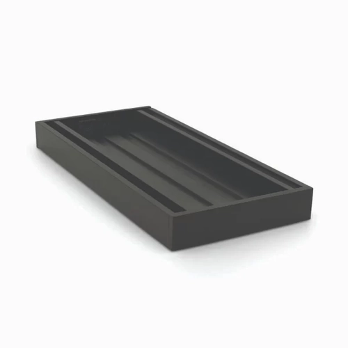 21mm Ezy Flow Tile Insert Grate Brushed Black 5600mm Standard Length