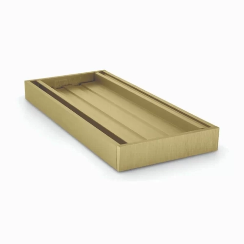 21mm Ezy Flow Tile Insert Grate Brushed Gold 5600mm Standard Length