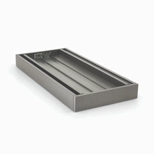 21mm Ezy Flow Tile Insert Grate Brushed Gun Metal 5600mm Standard Length