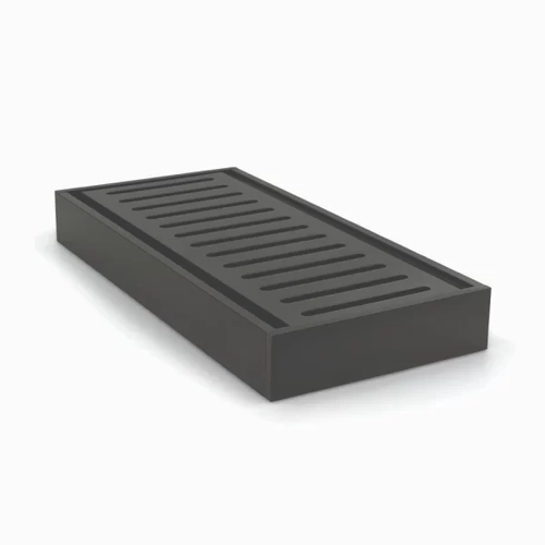 26mm Ezy Flow Heel Guard Grate Brushed Black 5600mm Standard Length