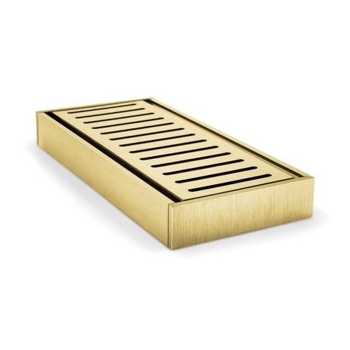 26mm Ezy Flow Heel Guard Grate Brushed Gold 5600mm Standard Length