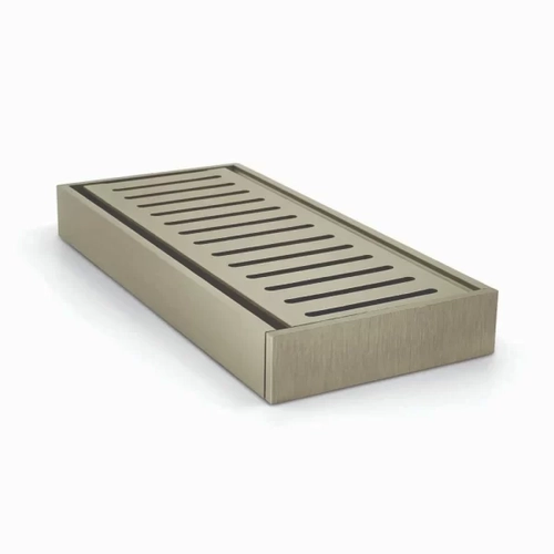 26mm Ezy Flow Heel Guard Grate Brushed Nickel 5600mm Standard Length