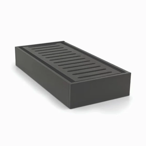 35mm Ezy Flow Heel Guard Grate Brushed Black 5600mm Standard Length