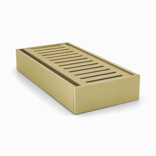 35mm Ezy Flow Heel Guard Grate Brushed Gold 5600mm Standard Length