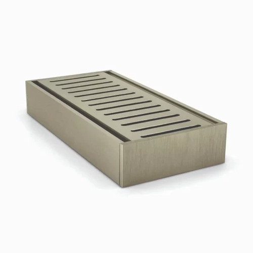 35mm Ezy Flow Heel Guard Grate Brushed Nickel 5600mm Standard Length