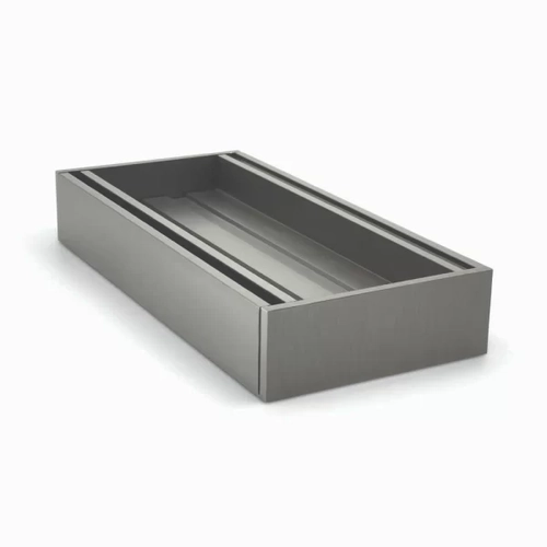 35mm Ezy Flow Tile Insert Grate Brushed Gun Metal 5600mm Standard Length