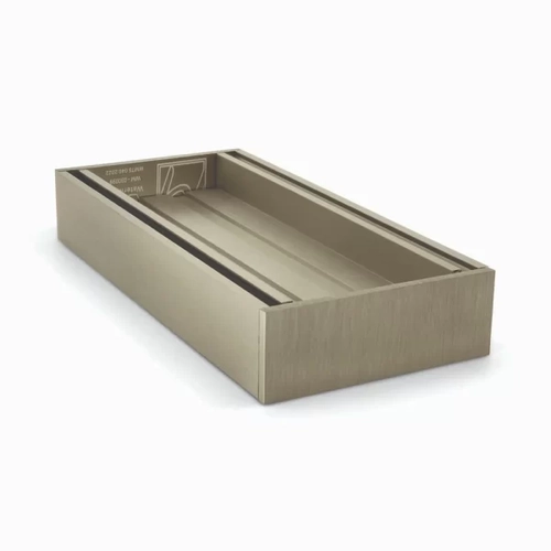35mm Ezy Flow Tile Insert Grate Brushed Nickel 5600mm Standard Length