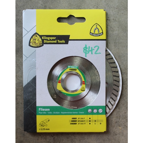 klingspor Diamond Cutting Blade - Turbo Continuous Rim DT900FT – 125MM