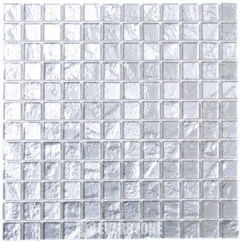 EE0095 Glass Mosaic Silver 25x25mm