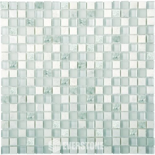 EE0482 - Green Marble/Glass Mix Mosaic 15x15mm
