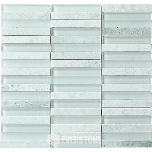 EE0483 - Green Marble/Glass Mix Mosaic 15x100mm