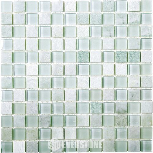 EE0484 - Green Marble/Glass Mix Mosaic 25x25mm