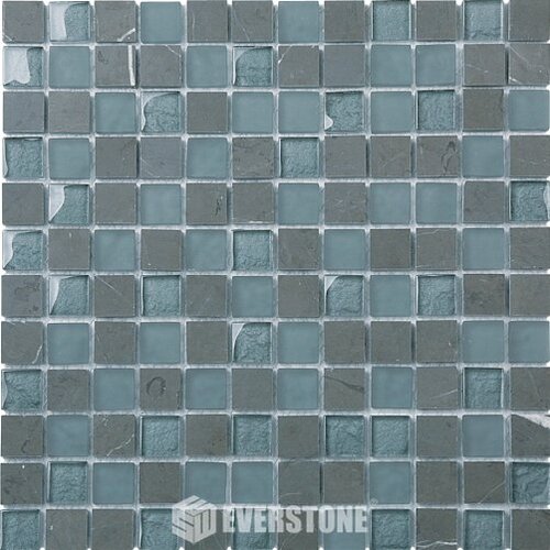 EE0506 - Pietra Grey/Glass Mix Mosaic 25x25mm