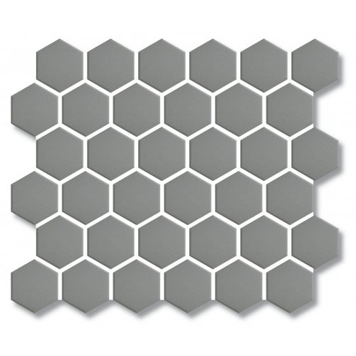 EE2140 - Grey Matt Porcelain Mosaic Medium Hex