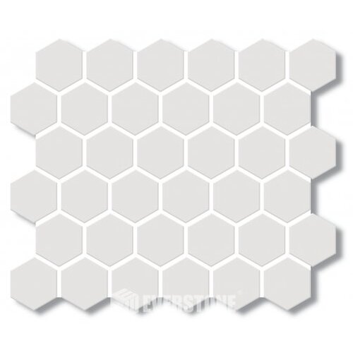 EE2141 - White Gloss Porcelain Mosaic Medium Hex