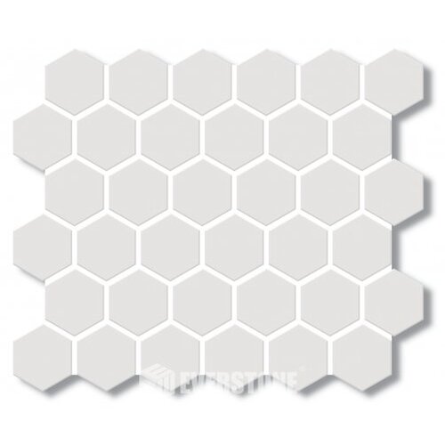 EE2142 - White Matt Porcelain Mosaic Medium Hex