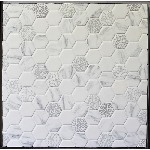 Hexagon Glass White NS0817