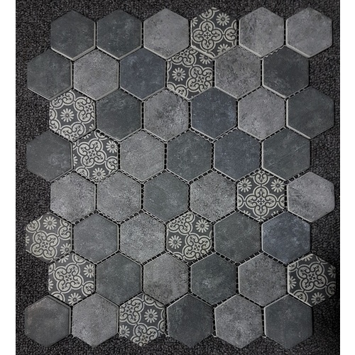 Hexagonal Glass Grey NS0818