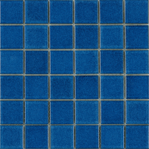 Porcelain Mosaic 47x47mm - Royal Blue Gloss