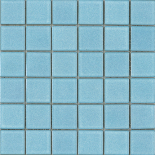 Porcelain Mosaic 47x47mm - Aqua/Sky Blue Gloss