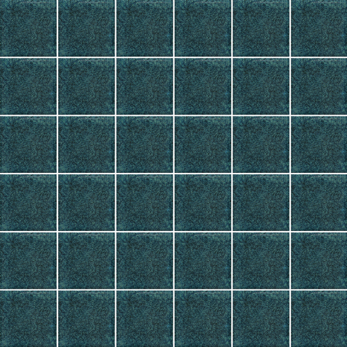 Porcelain Mosaic 47x47mm - Deep Sage/Dark Turquoise Gloss