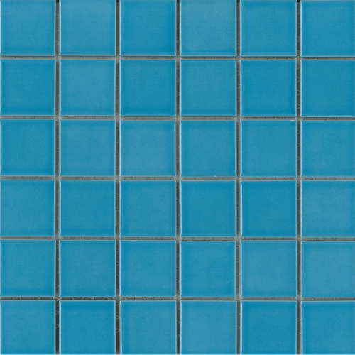 Porcelain Mosaic 47x47mm - Sky Blue Gloss