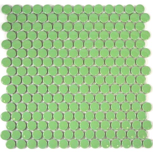 PD0052 - 19mm Green Gloss Penny Round 