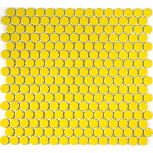 PD0060 - 19mm Yellow Gloss Penny Round