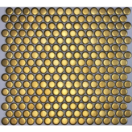 PD0182 - 19mm Gold Look Natural Finish Penny Round