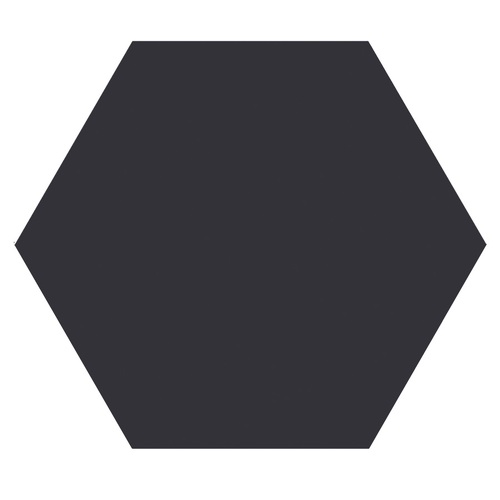 Black Hexagonal Matt 150x170mm