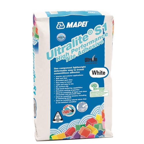 Ultralite S1 White 13.5kg Tile Adhesive